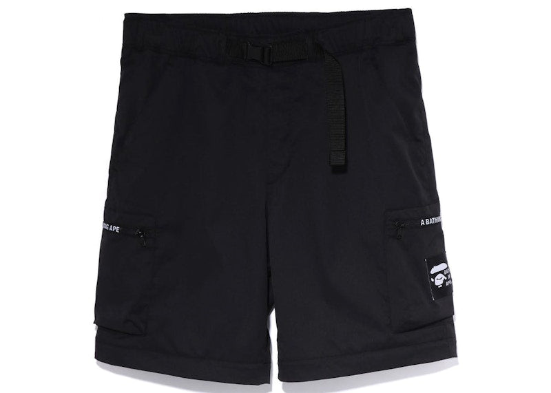 BAPE Side Pocket Detachable Relaxed Fit Pants Black