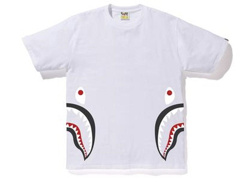 BAPE Side Shark Tee White/Black