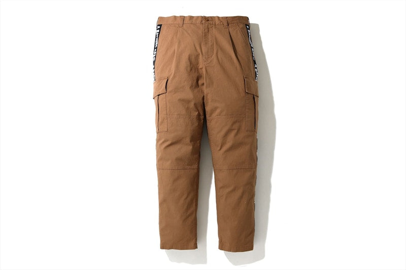 BAPE Side Tape Stretch 6 Pocket Pants Beige