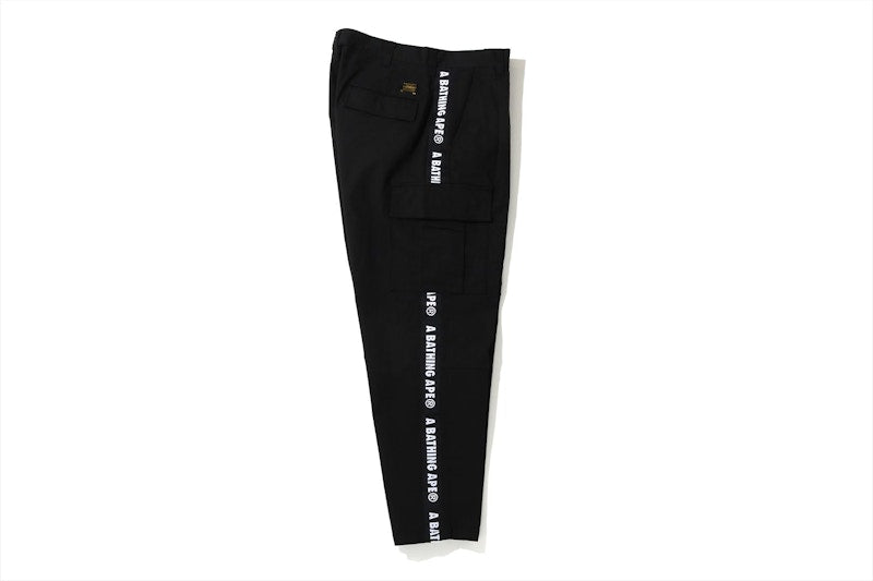 BAPE Side Tape Stretch 6 Pocket Pants Black