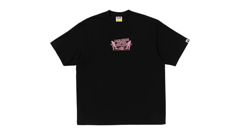 BAPE Slogan Relaxed Fit Tee Black