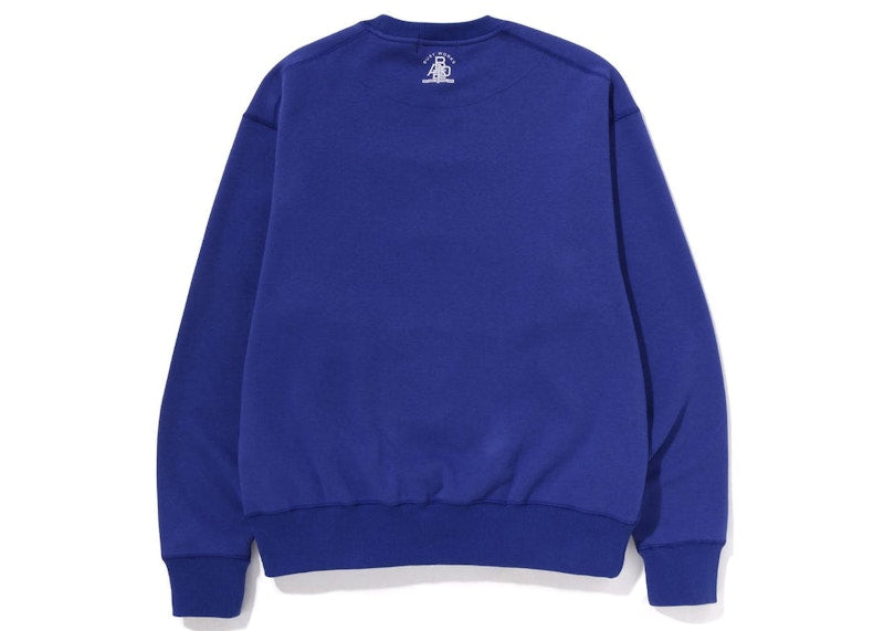 BAPE Smooth NYC Logo Relaxed Fit Crewneck Blue