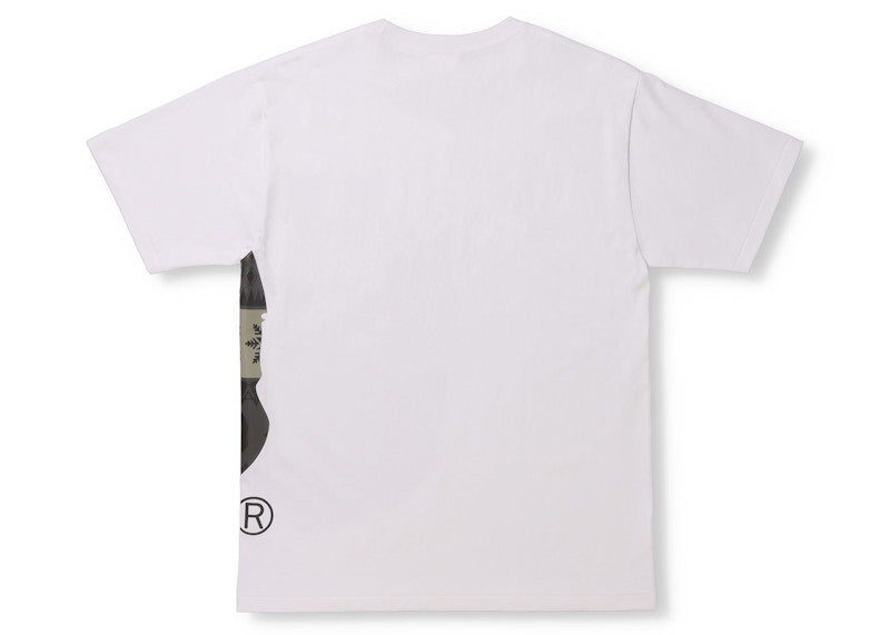 BAPE Snow Pattern Side Big Ape Head Tee White/Black