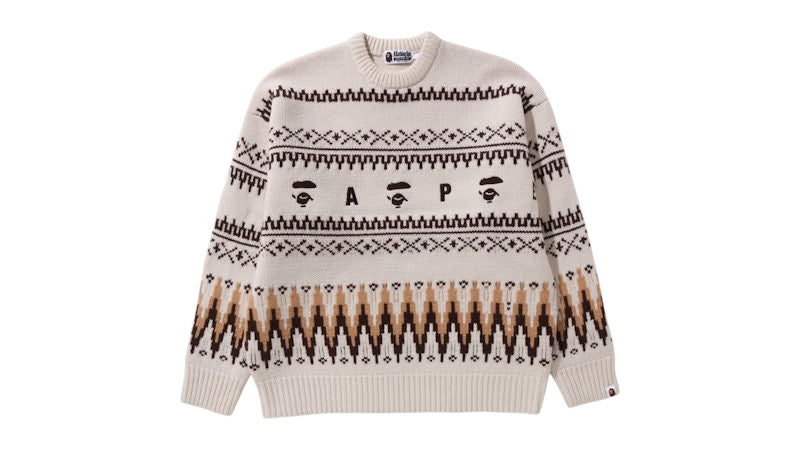BAPE Snowflake Knit Sweater Ivory