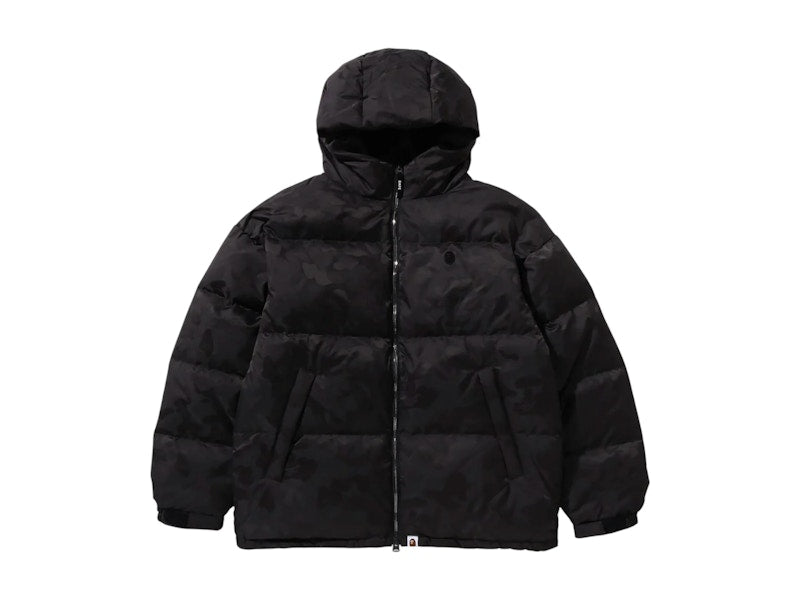 BAPE Solid Camo Jacquard Down Jacket Black