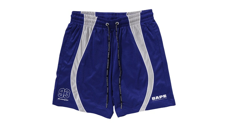 BAPE Solid Camo Jacquard Multilogo Relaxed Fit Sweat Shorts Blue