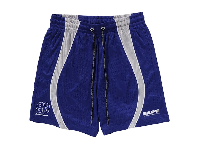 BAPE Solid Camo Jacquard Multilogo Relaxed Fit Sweatshorts Blue