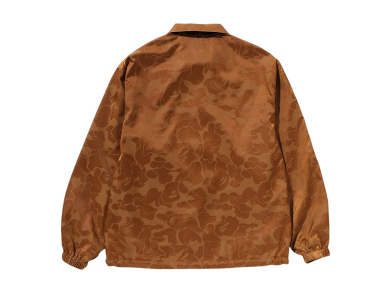 BAPE Solid Camo Jacquard Nylon Reversible Coach Jacket Beige