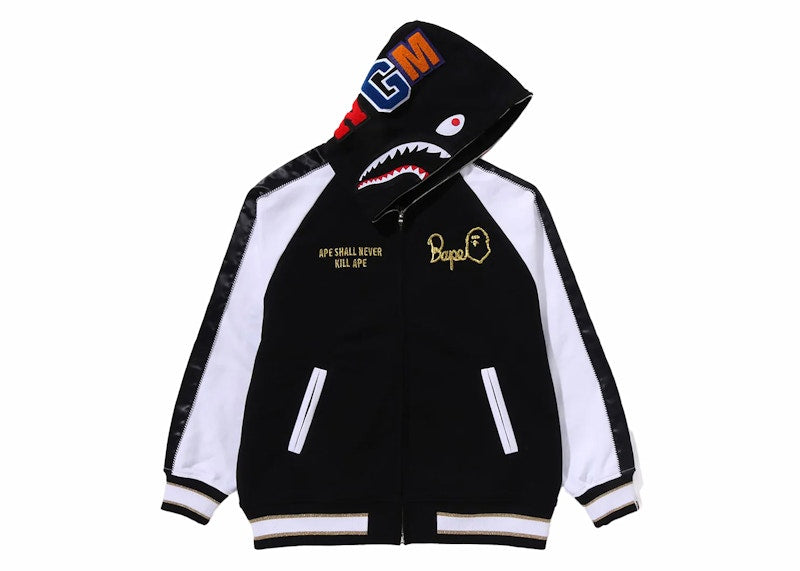BAPE Souvenir Shark Zip Hoodie Black