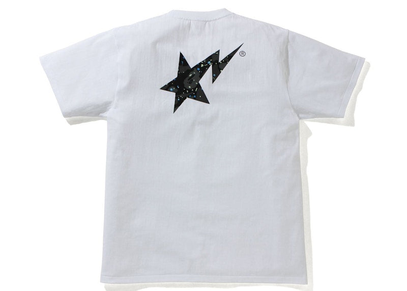 BAPE Space Camo Bape Sta Logo Tee White