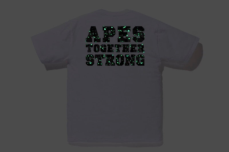BAPE Space Camo College ATS Tee White
