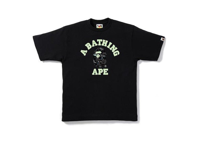 BAPE Space Camo College Tee Black/Black