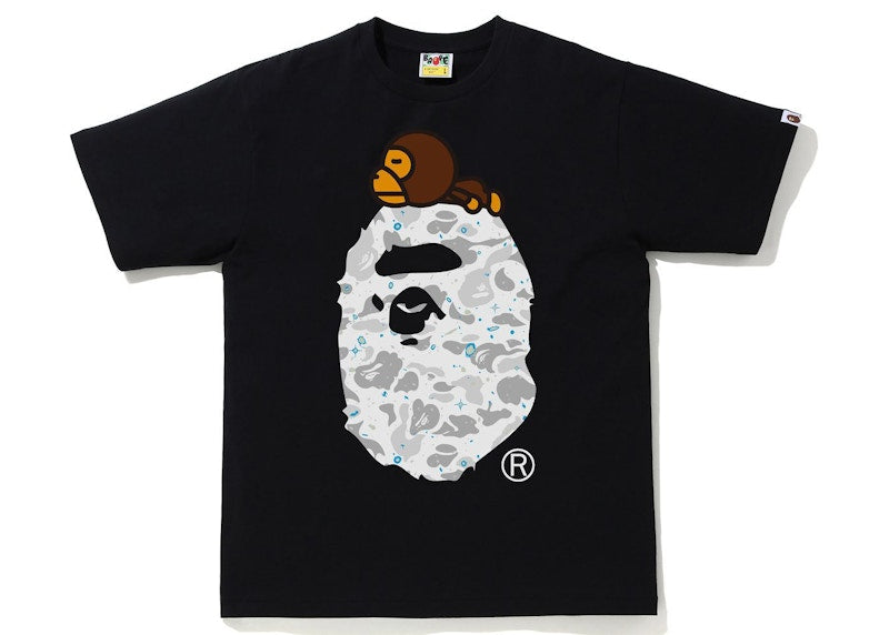 BAPE Space Camo Milo On Big Ape Tee (FW21) Black