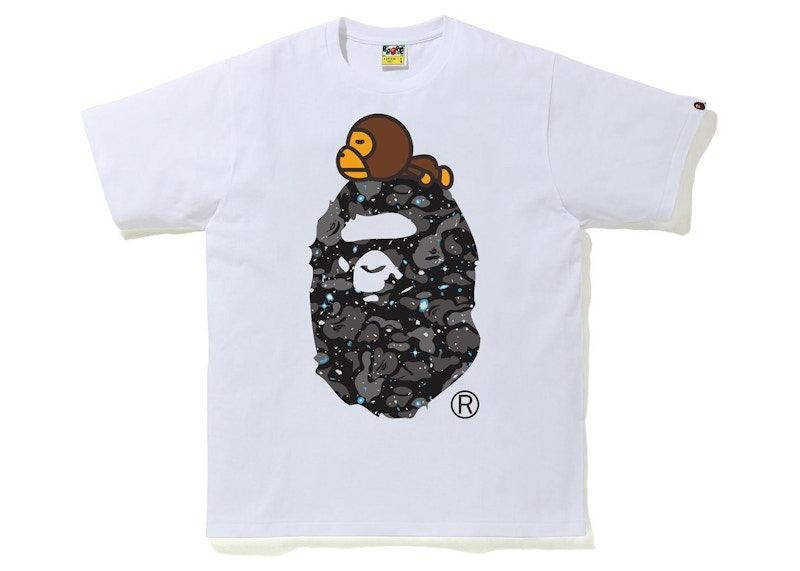 BAPE Space Camo Milo On Big Ape Tee (FW21) White
