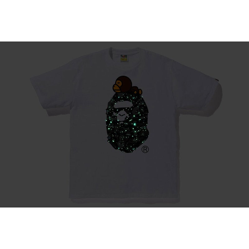 BAPE Space Camo Milo On Big Ape Tee White