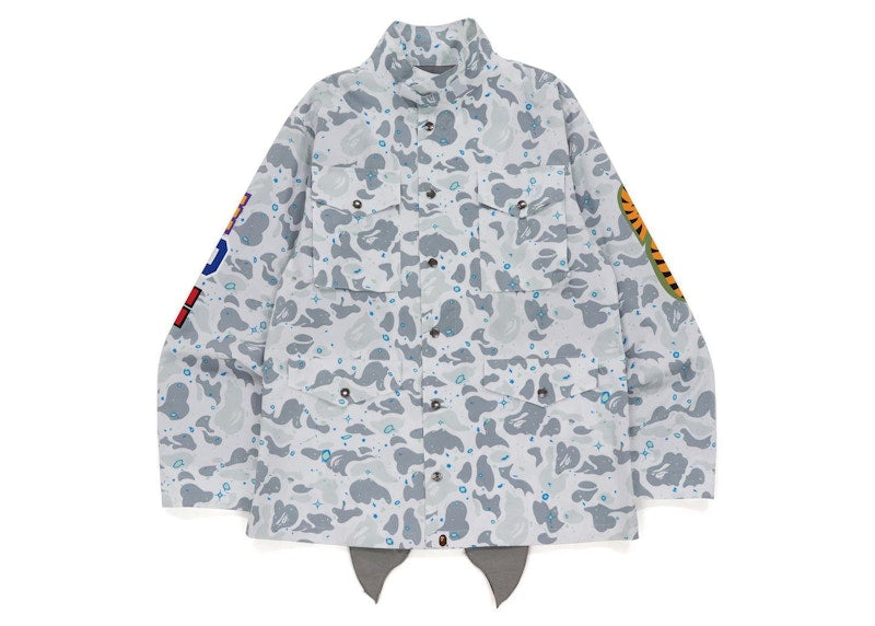 BAPE Space Camo Shark M-65 Jacket White