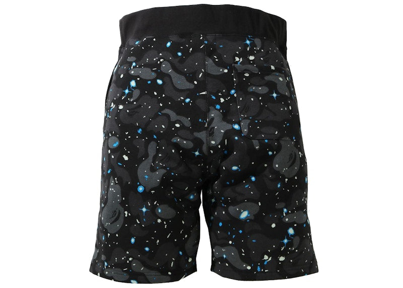 BAPE Space Camo Shark Sweat Shorts (SS21) Black