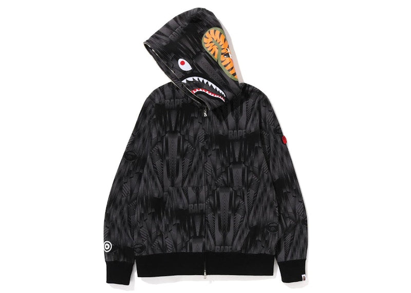 BAPE Speed Racer Shark Full Zip Hoodie Black
