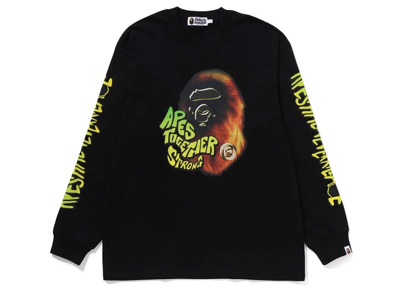 BAPE Sport Graphic L/S Tee Black