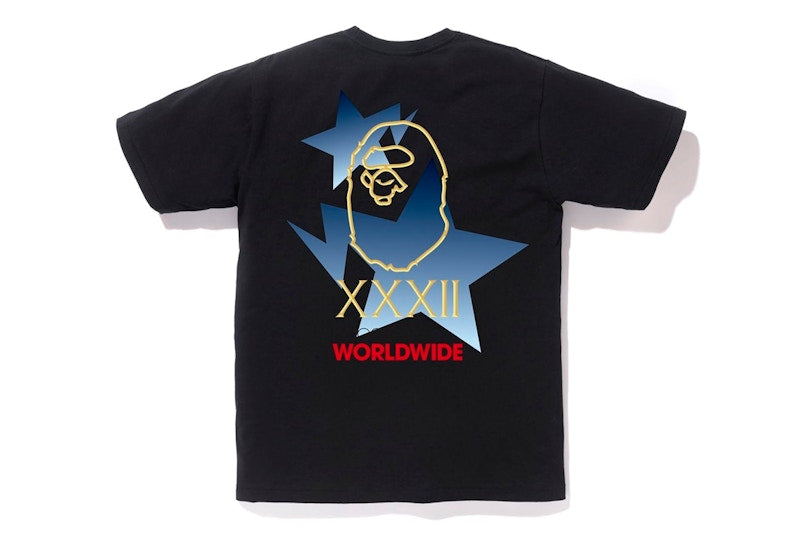 BAPE Sta Ape Head Outline Tee Black