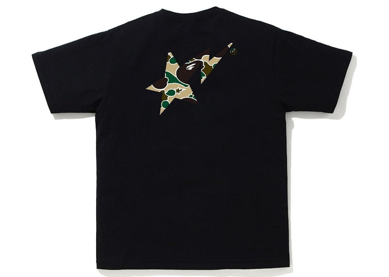 BAPE Sta Camo Bape Sta Logo Tee Black/Yellow