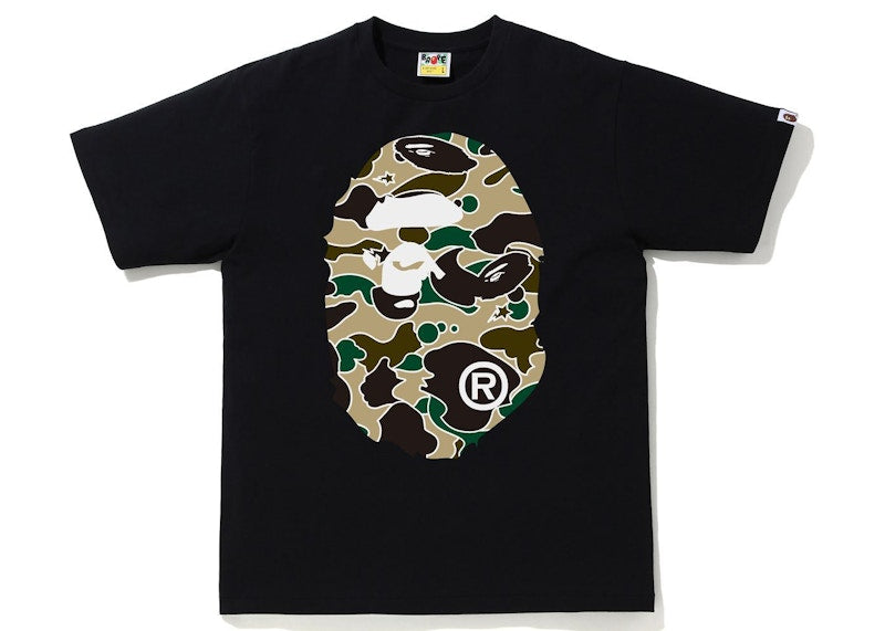 BAPE Sta Camo Big Ape Head Tee Black/Yellow
