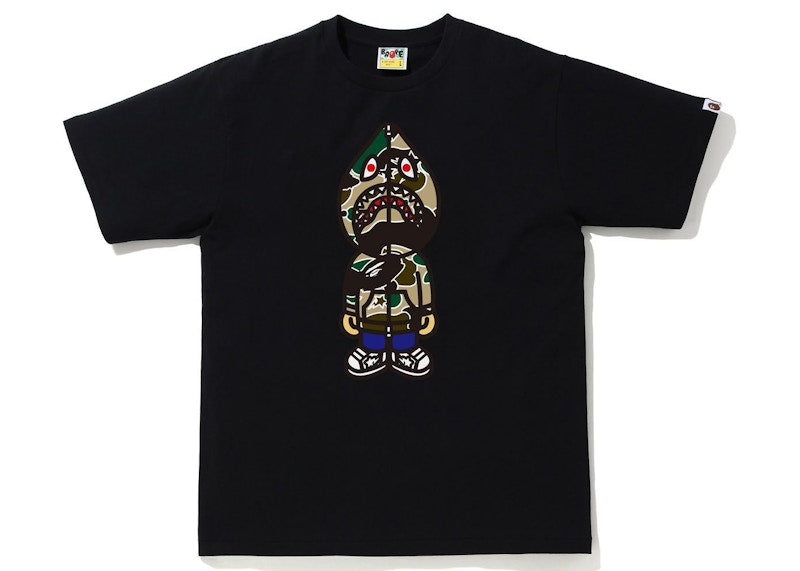 BAPE Sta Camo Classic Milo Shark Tee Black/Yellow