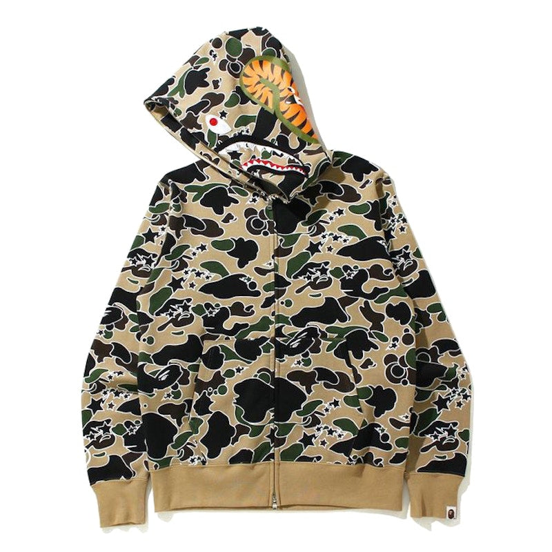 BAPE Sta Camo Shark Full Zip Hoodie Yellow