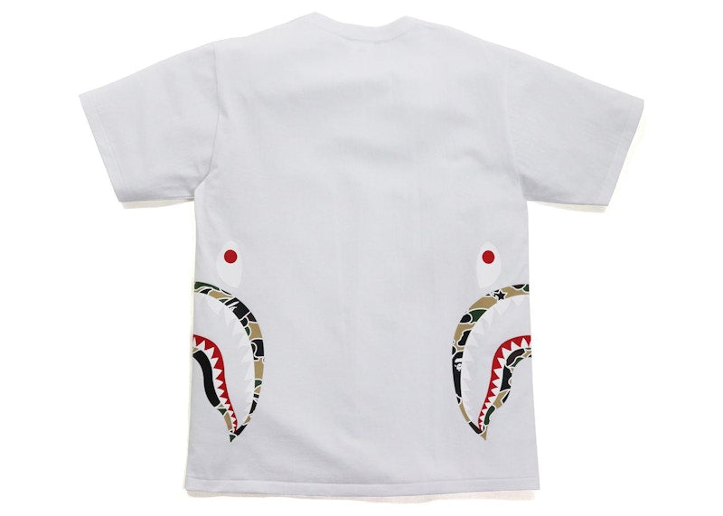 BAPE Sta Camo Side Shark Tee White/Yellow