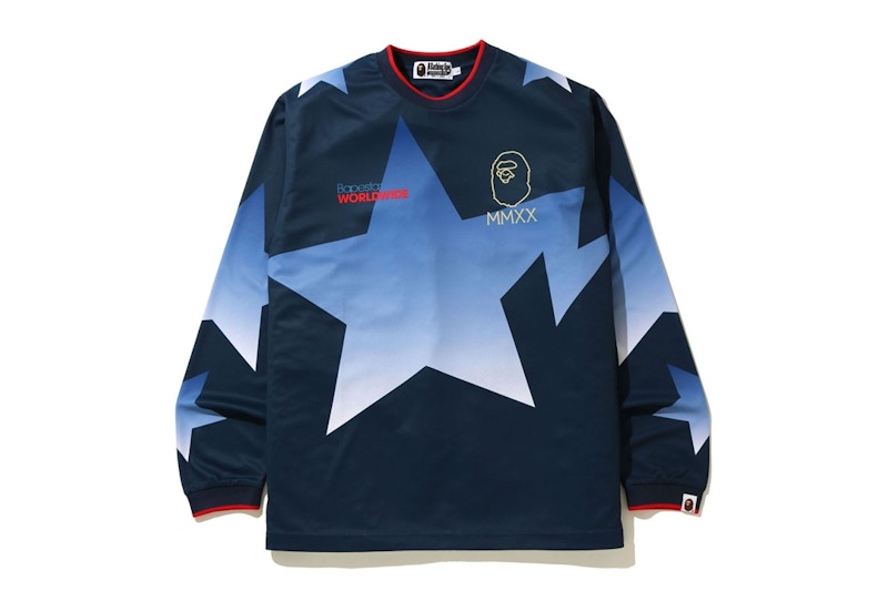 BAPE Sta L/S Tee Navy
