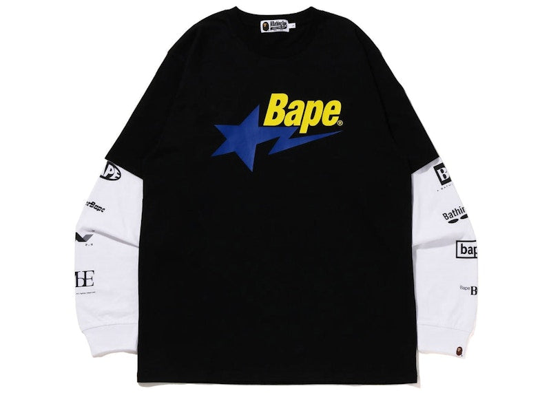 BAPE Sta Layerd L/S Tee Black