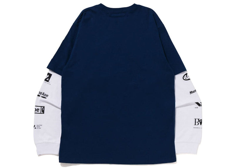 BAPE Sta Layerd L/S Tee Navy