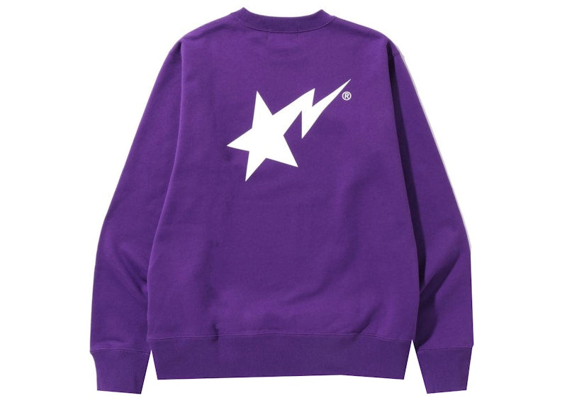 BAPE Sta Logo Crewneck Purple