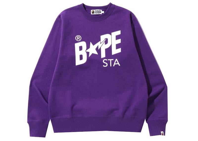 BAPE Sta Logo Crewneck Purple