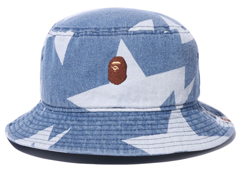 BAPE Sta Pattern Denim Bucket Hat Indigo