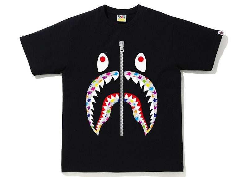BAPE Sta Pattern Shark Tee Black
