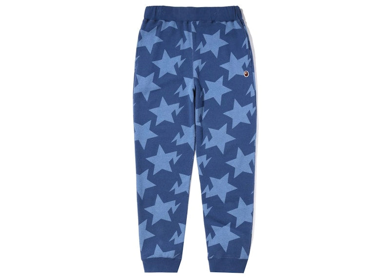 BAPE Sta Pattern Sweat Pants Indigo