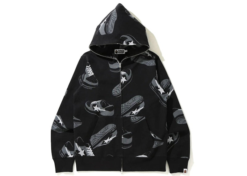 BAPE Sta Random Full Zip Hoodie Black