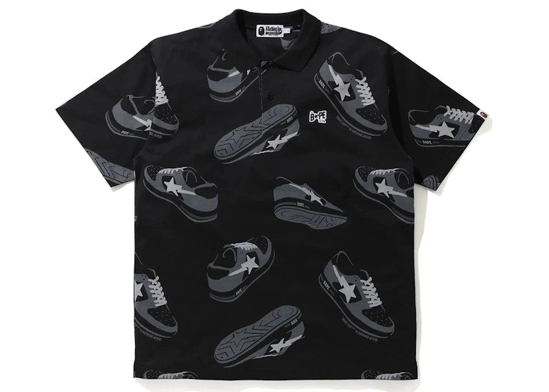 BAPE Sta Random Relaxed Polo Black