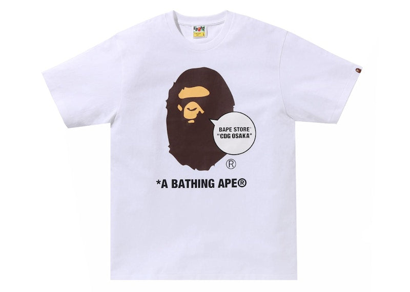 BAPE Store CDG Osaka Ape Head Tee White