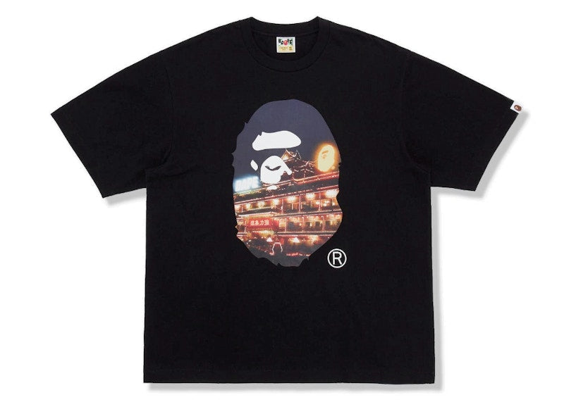 BAPE Store Hong Kong 16th Anniversary Photo Ape Head Tee Black