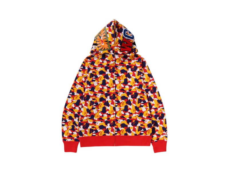 BAPE Store Kuala Lumpur Separate Shark Full Zip Hoodie Multicolor