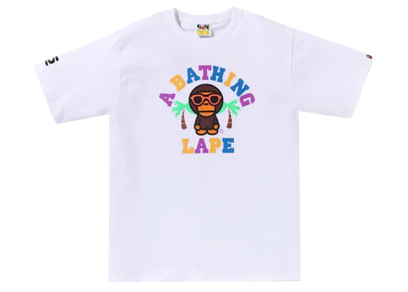 BAPE Store LA 5th Anniversary Baby Milo College Tee White