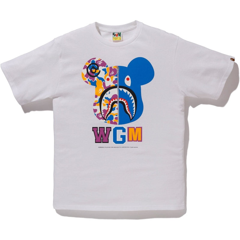 BAPE Store LA Shark Bear Tee White