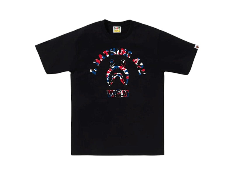 BAPE Store London Shark College Tee Black