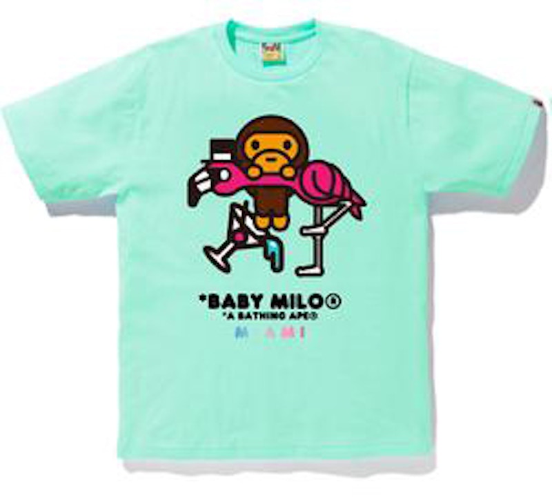 BAPE Store Miami Baby Milo Flamingo Tee Seafoam