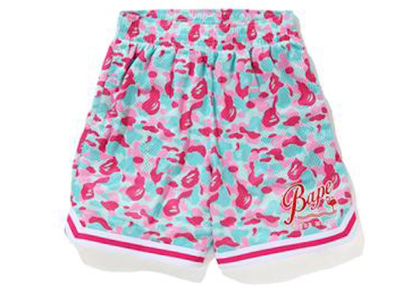 BAPE Store Miami Basketball Shorts Pink/Blue
