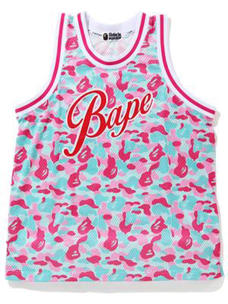 BAPE Store Miami Basketball Tank Top Pink/Blue
