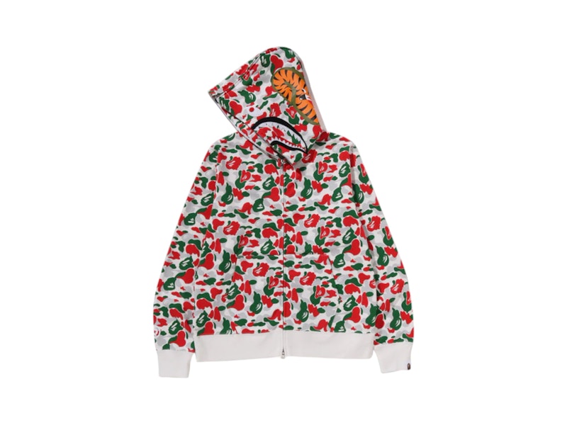 BAPE Store Milan Separate Shark Full Zip Hoodie Multicolor