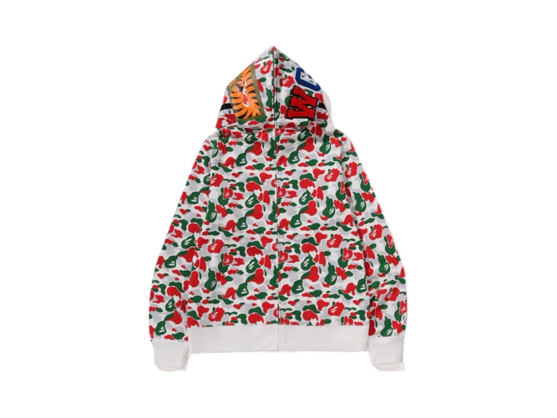 BAPE Store Milan Separate Shark Full Zip Hoodie Multicolor